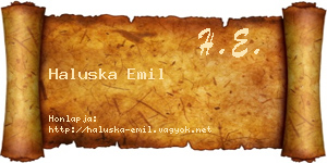 Haluska Emil névjegykártya